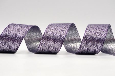 Purple-Silver Zigzag Pattern Ribbon_K1767-704